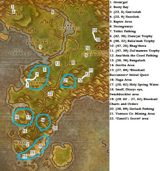 World of Warcraft Leveling Guide Stranglethorn Vale 44 45